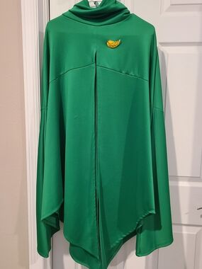 DOTA2 RARE Windranger Green Draped Hooded Cape with Decorative Pin, HTF From TI6